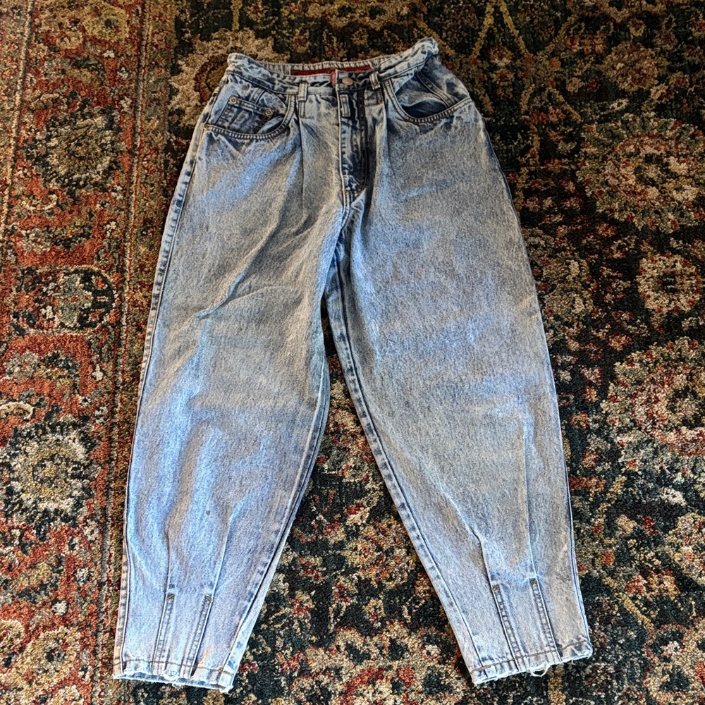 Jou Jou Women's High Rise Jeans - Light Blue Barrel styles